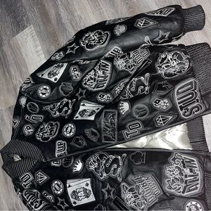 Classic looney tunes leather coat